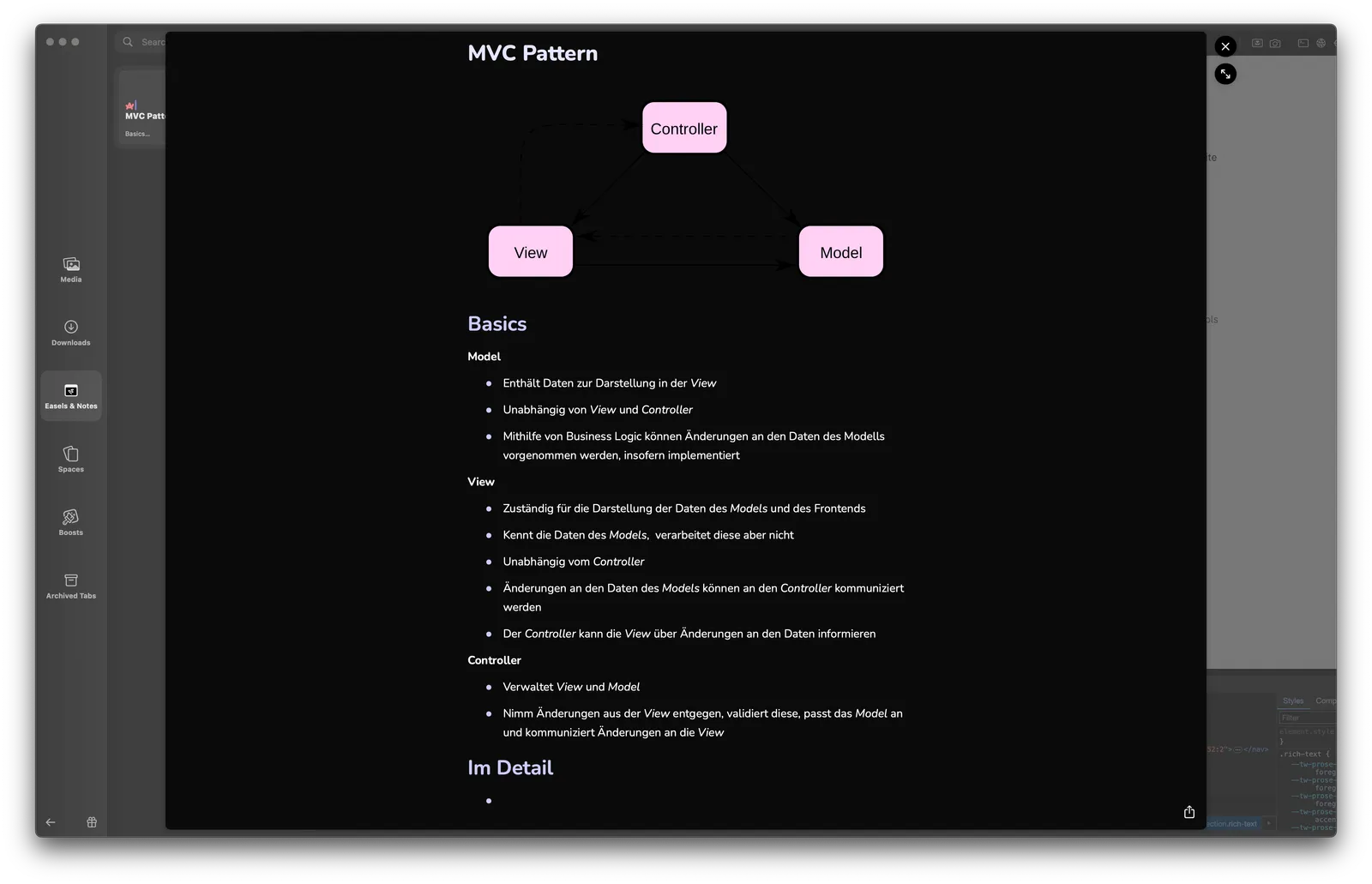 A screenshot of an open note